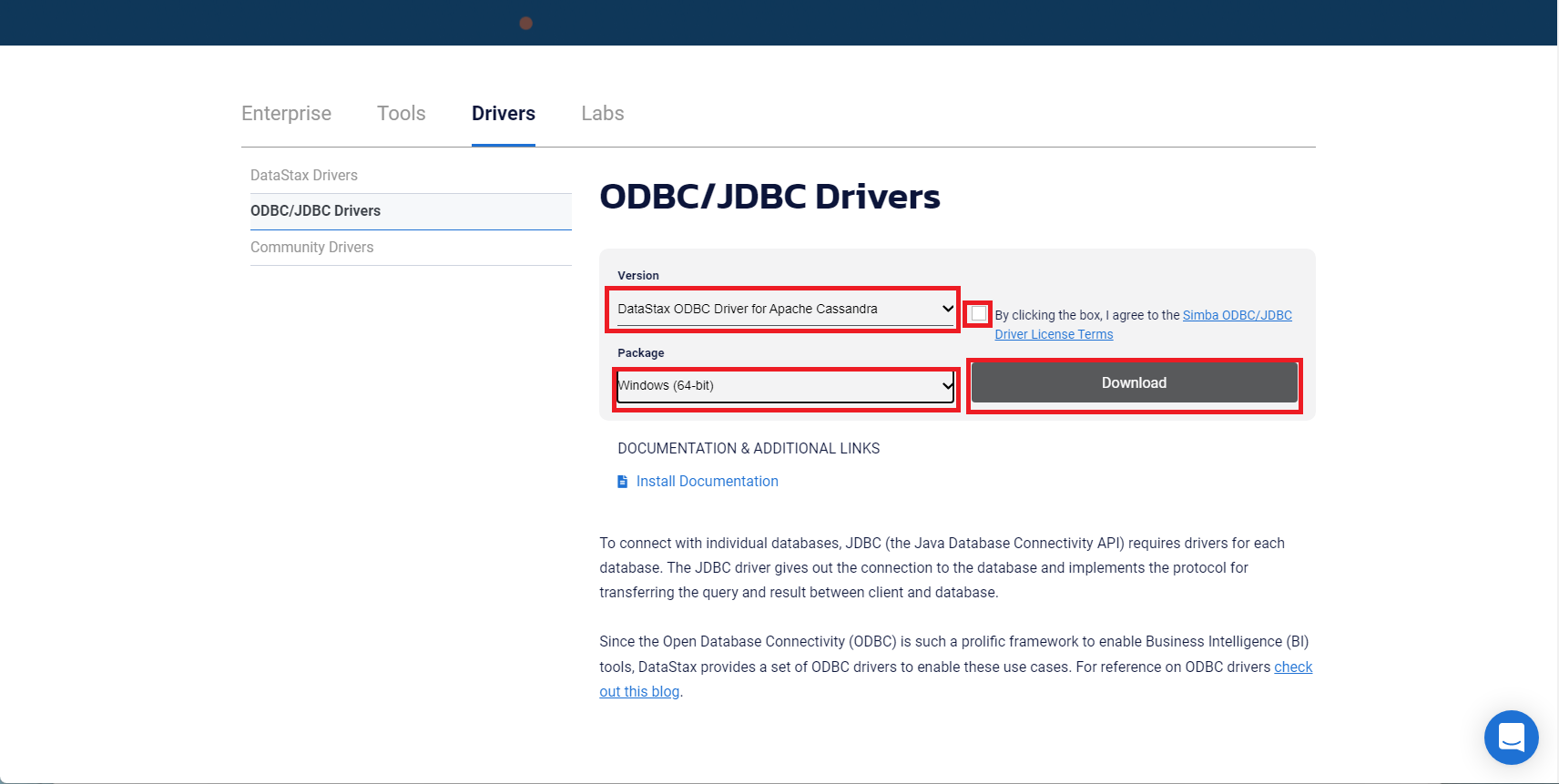 ODBC Download